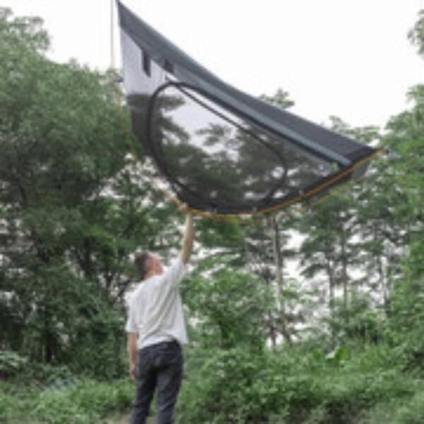 Waterproof Pre-Attached Pole Setup Camping Tent, 4-Side Mesh