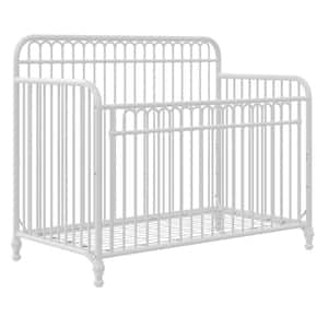 Ivy White Metal 3-in-1 Convertible Crib