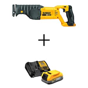 20V MAX Lithium-Ion Cordless Reciprocating Saw with POWERSTACK 1.7 Ah Battery Pack and Charger