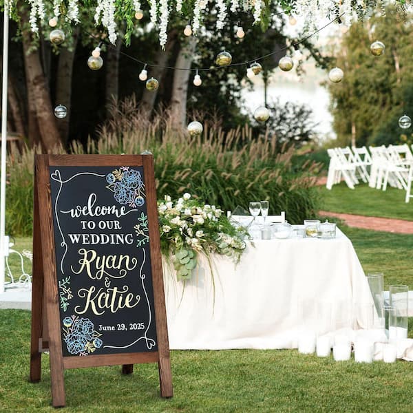 Afoxsos 1-Pack Double-Sided Magnetic A Frame Chalkboard Sign with