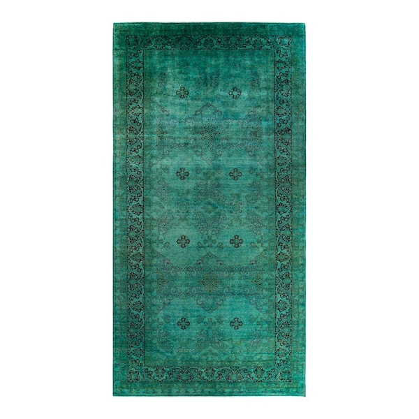 Fine Vibrance Blue 9 ft. x 12 ft. Solid Wool Indoor Area Rug