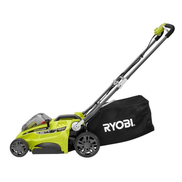 RYOBI - 16 in. 40V Lithium-ion Cordless Walk Behind Battery Push Mower - Two 2.6 Ah Batteries/Charger Included