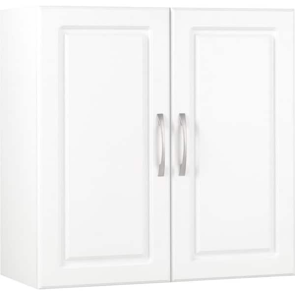 SystemBuild Evolution Trailwinds MDF 2-Shelf Wall Mounted Cabinet in White (23.4375 in. W x 23.6875 in. H x 12.4375 in. D)