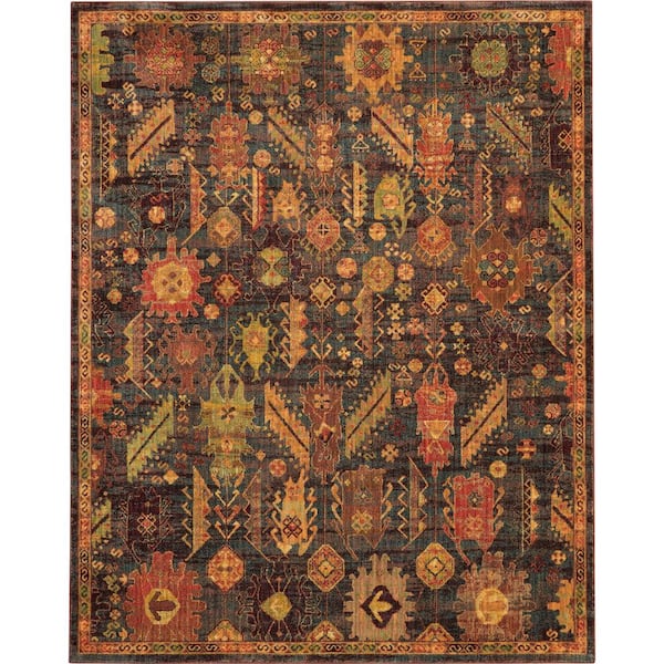 Nourison Vintage Tradition Denim 8 ft. x 10 ft. Persian Vintage Area Rug