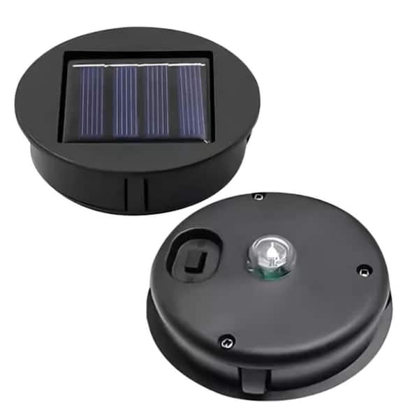 3.23 in. Solar Light Replacement Tops Waterproof Outdoor Lantern Parts 2 Pack