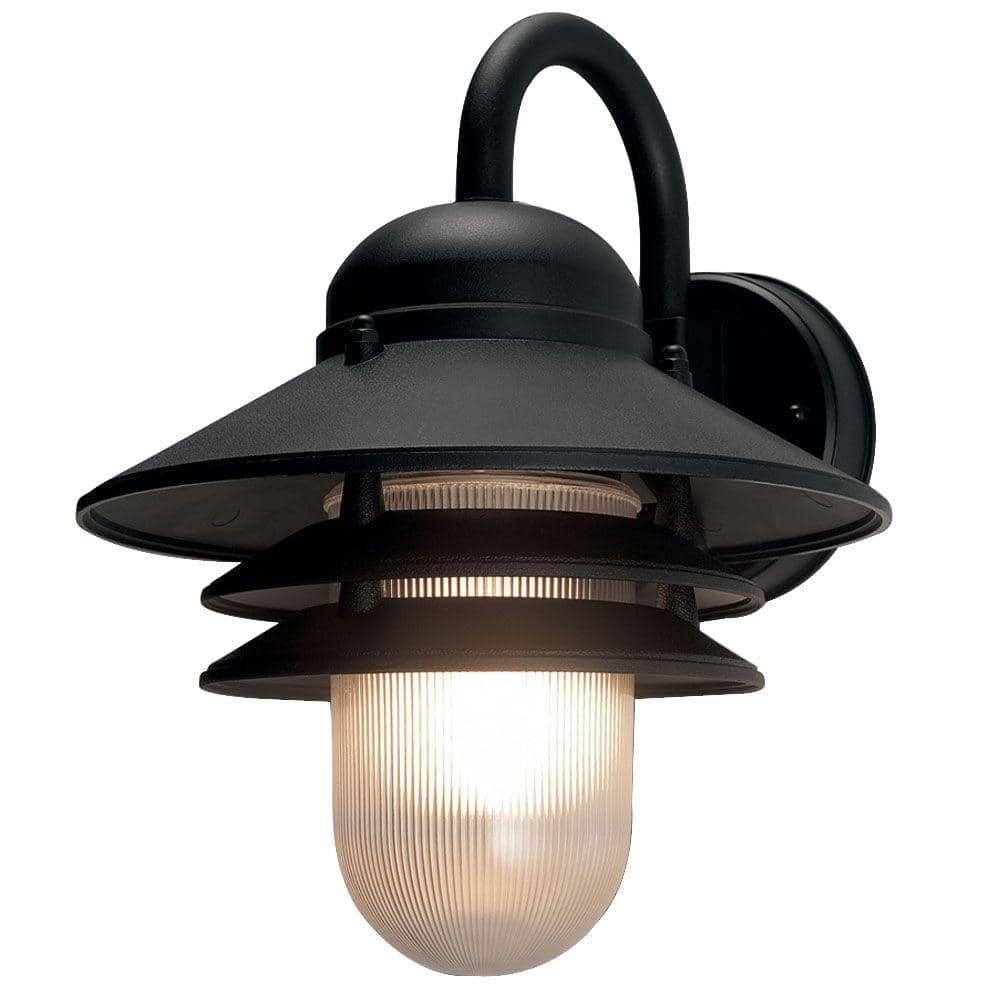 Newport Coastal Marina Black Outdoor Wall Lantern Sconce 7972-10B