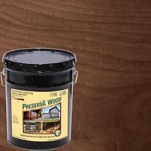 5 gal. Semi-Transparent Oil-Based Coffee Canyon Exterior Wood Stain