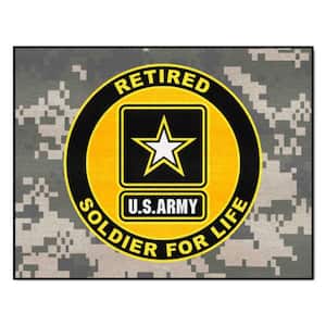 U.S. Army Camo 3 X 4 ft. Tufted Solid Nylon Rectangle All-Star Rug - 34 in. x 42.5 in.