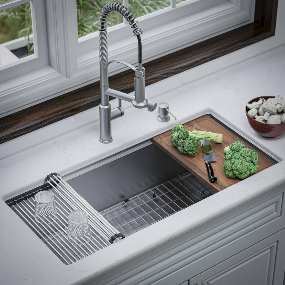 Elite 39'' Stainless Steel Undermount Workstation Kitchen Sink