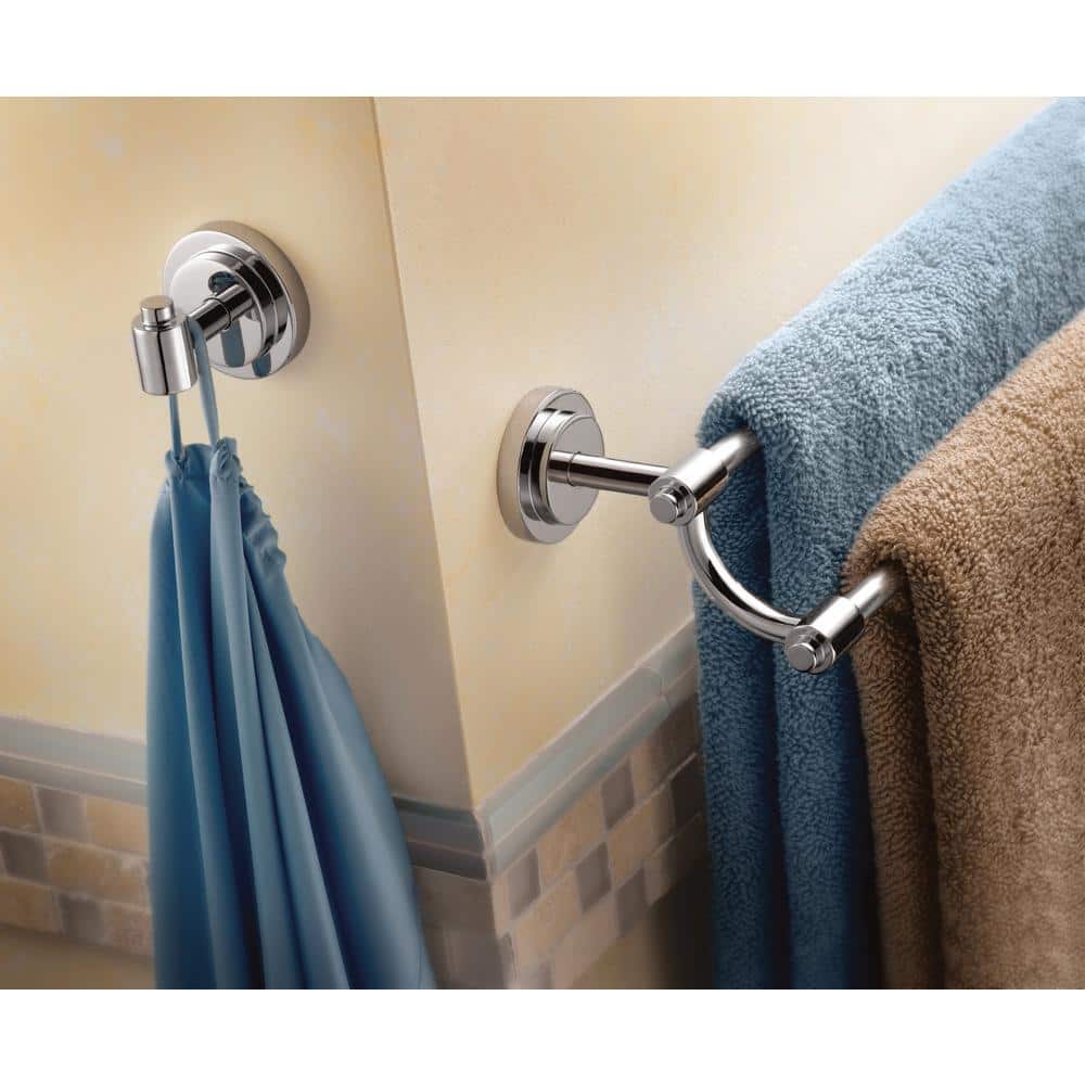 Chrome 24-Inch Double Wall Mounted Towel Bar