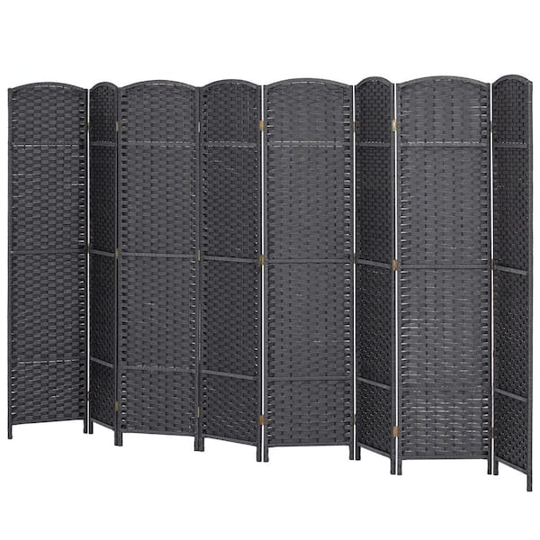 66.96 in. Wood 8 Panel Folding Room Divider Screen Privacy Screen Freestanding