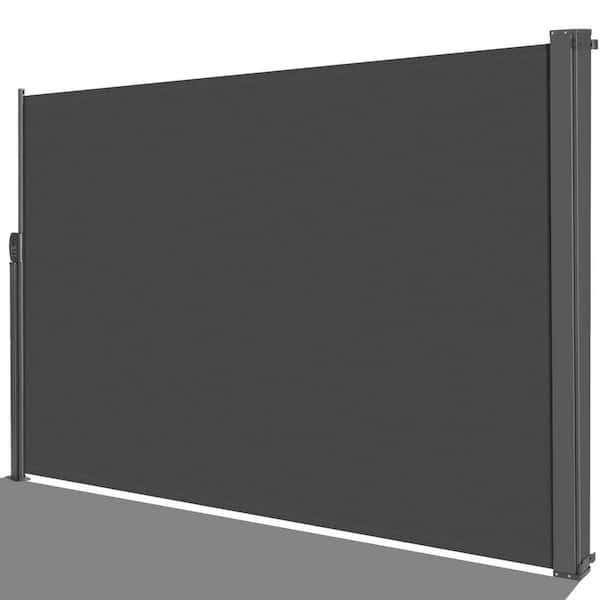 Unbranded Retractable Side Awning 71 in. H x 138 in. W Patio Sunshine Screen Outdoor Privacy Divider & Wind Screen for Garden