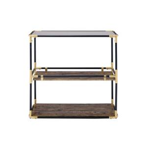 Amelia 16 in. Black 33 in. H Rectangle Glass Console Table