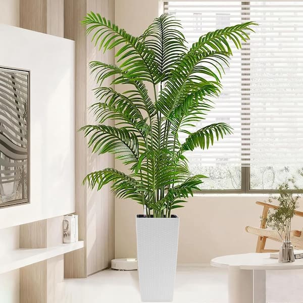 KOTSICO Large White Plastic Square Planter with Drainage Holes