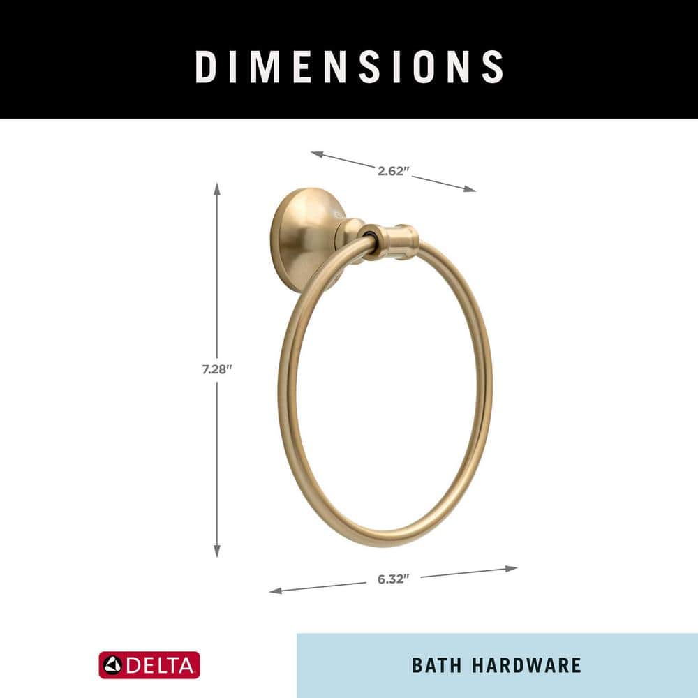 Champagne Bronze Wall Mounted Towel Ring