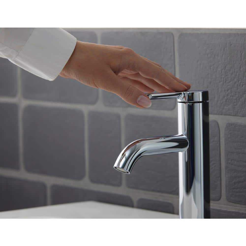 Duravit C.1 Series Sleek Chrome 10.33" Bathroom Faucet with Drain