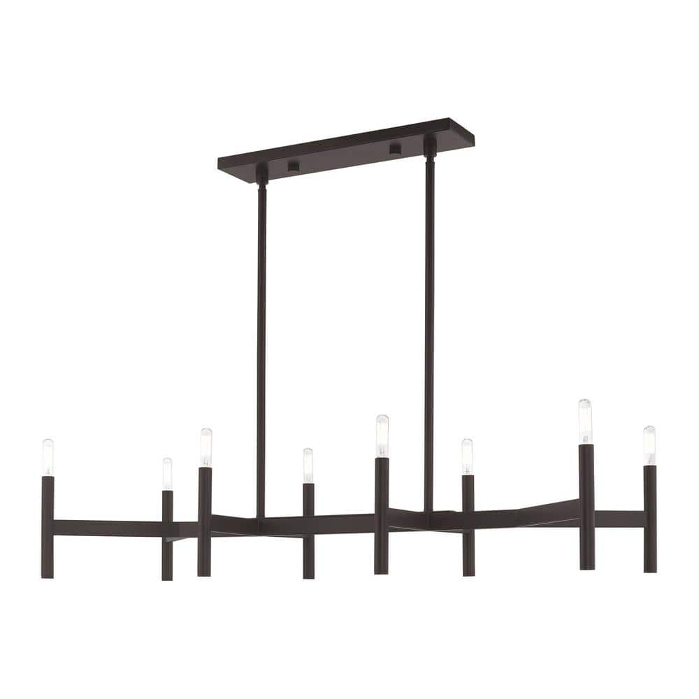 Alden 8 Light Bronze Linear Chandelier price history on PriceWatchPro
