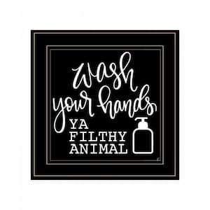 Wash Your Hands by Unknown 1 Piece Framed Graphic Print Typography Art Print 15 in. x 15 in. .