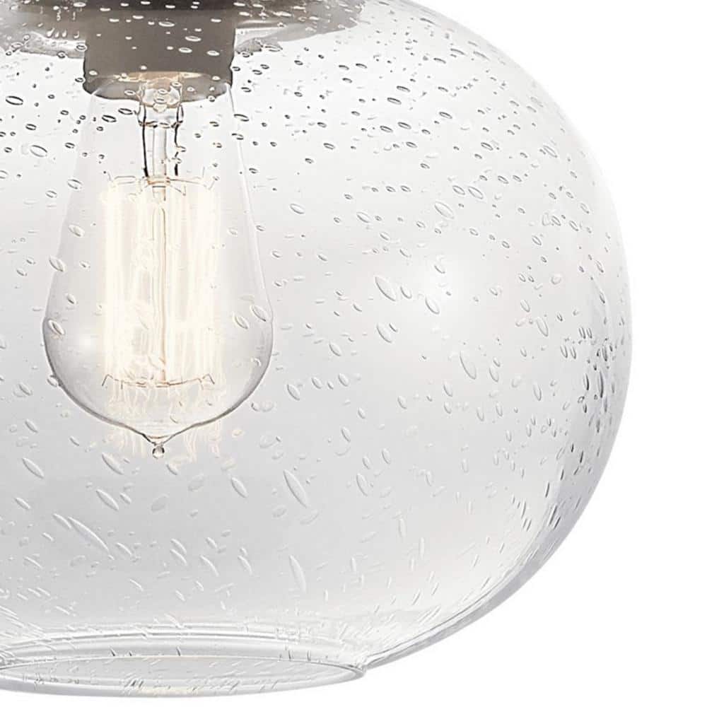 Avery Distressed Bronze Globe Semi-Flush Ceiling Light