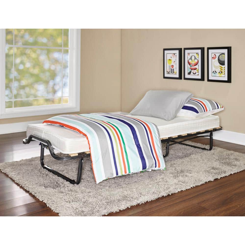 Linon Home Decor Luxor 5in Twin Foam, Fold Out Twin Bed Frame