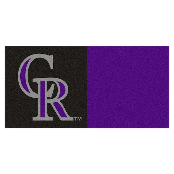 FANMATS Colorado Rockies Purple Residential 18 in. x 18 Peel and Stick Carpet Tile (20 Tiles/Case) 45 sq. ft.