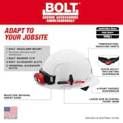 BOLT Blue Type 1 Class C Full Brim Vented Hard Hat with 4-Point Ratcheting Suspension (5-Pack)