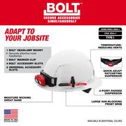 BOLT Orange Type 1 Class C Full Brim Vented Hard Hat with 4-Point Ratcheting Suspension (5-Pack)