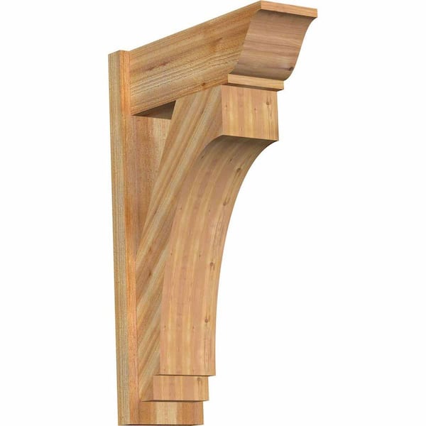 Ekena Millwork 8 in. x 34 in. x 22 in. Imperial Traditional Rough Sawn Western Red Cedar Outlooker