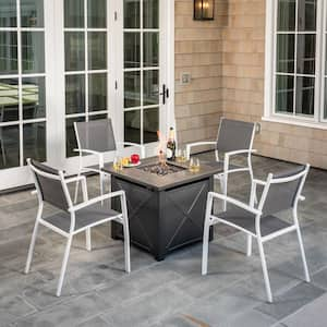 Harper 5-Piece Aluminum Patio Fire Pit Conversation Set