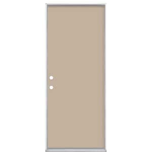 32 in. x 80 in. Flush Right-Hand Inswing Canyon View Painted Steel Prehung Front Exterior Door No Brickmold