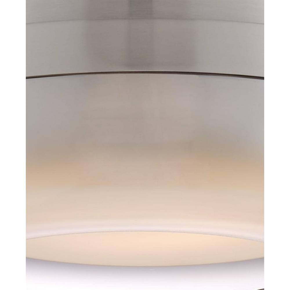 Brushed Nickel & Clear Glass 17W LED Flush Mount Drum Light