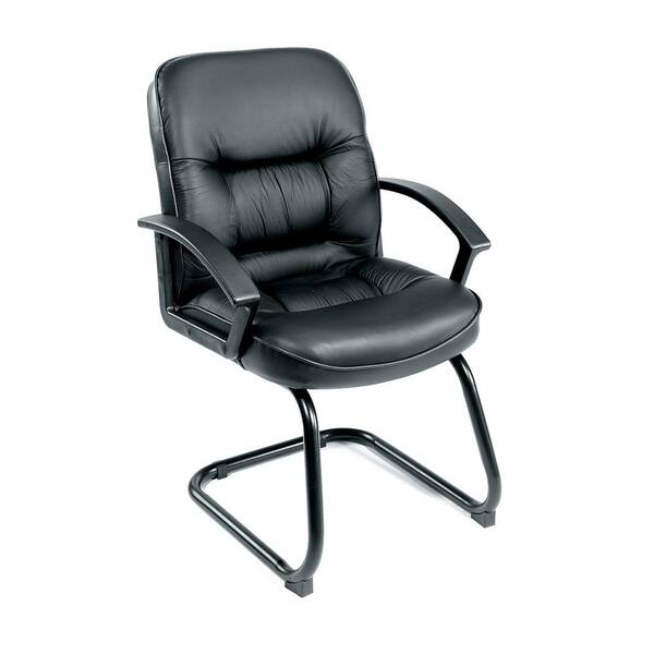 Boss Office S Guest Chair Black, Office Guest Chairs Leather