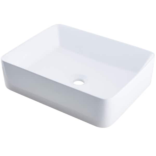 Novatto Porcelain Vessel Sink in White