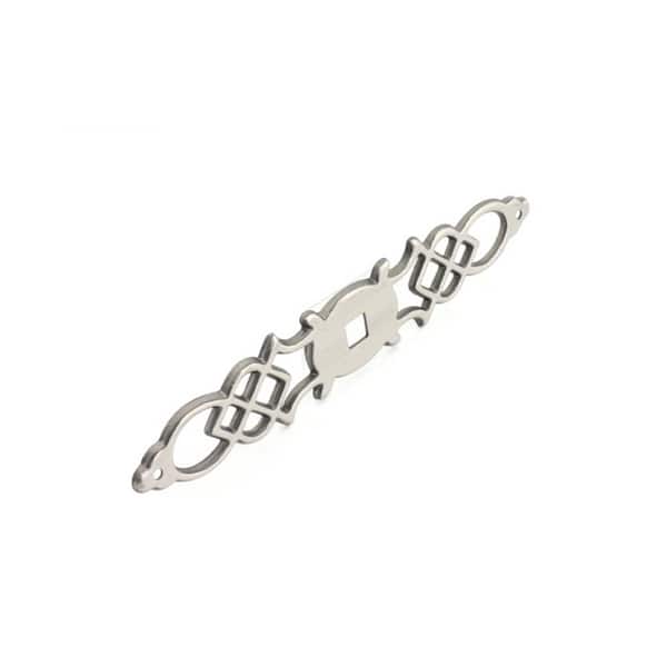 1 in. x 5-1/2 in. Silver Stone Furniture Backplate 1 in. x 5-1/2 in. Silver Stone Furniture Backplate