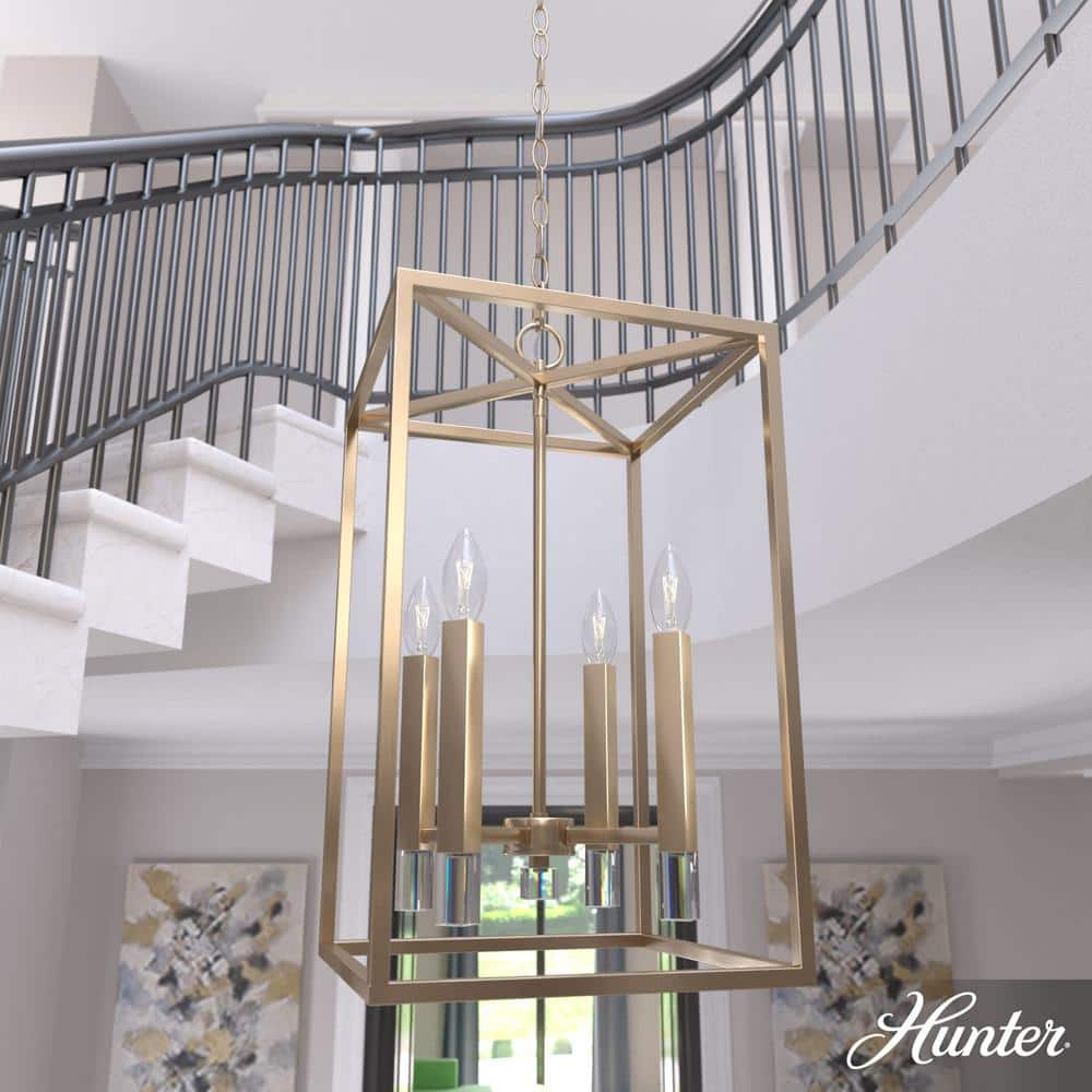 Hunter Sunjai 4-Light Alturas Gold Lantern Pendant Light