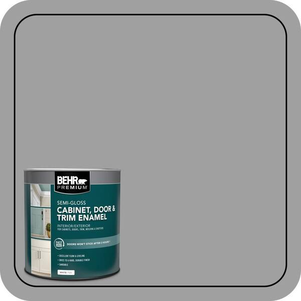 1 qt. #PPU26-06 Elemental Gray Semi-Gloss Enamel Interior/Exterior Cabinet, Door & Trim Paint