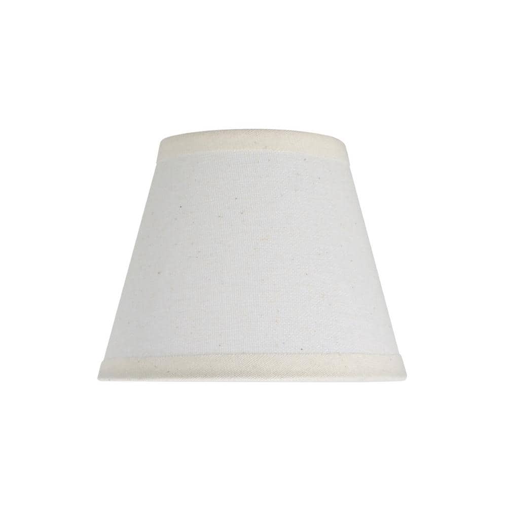 Set of 6 Creme Linen Empire Chandelier Lamp Shades