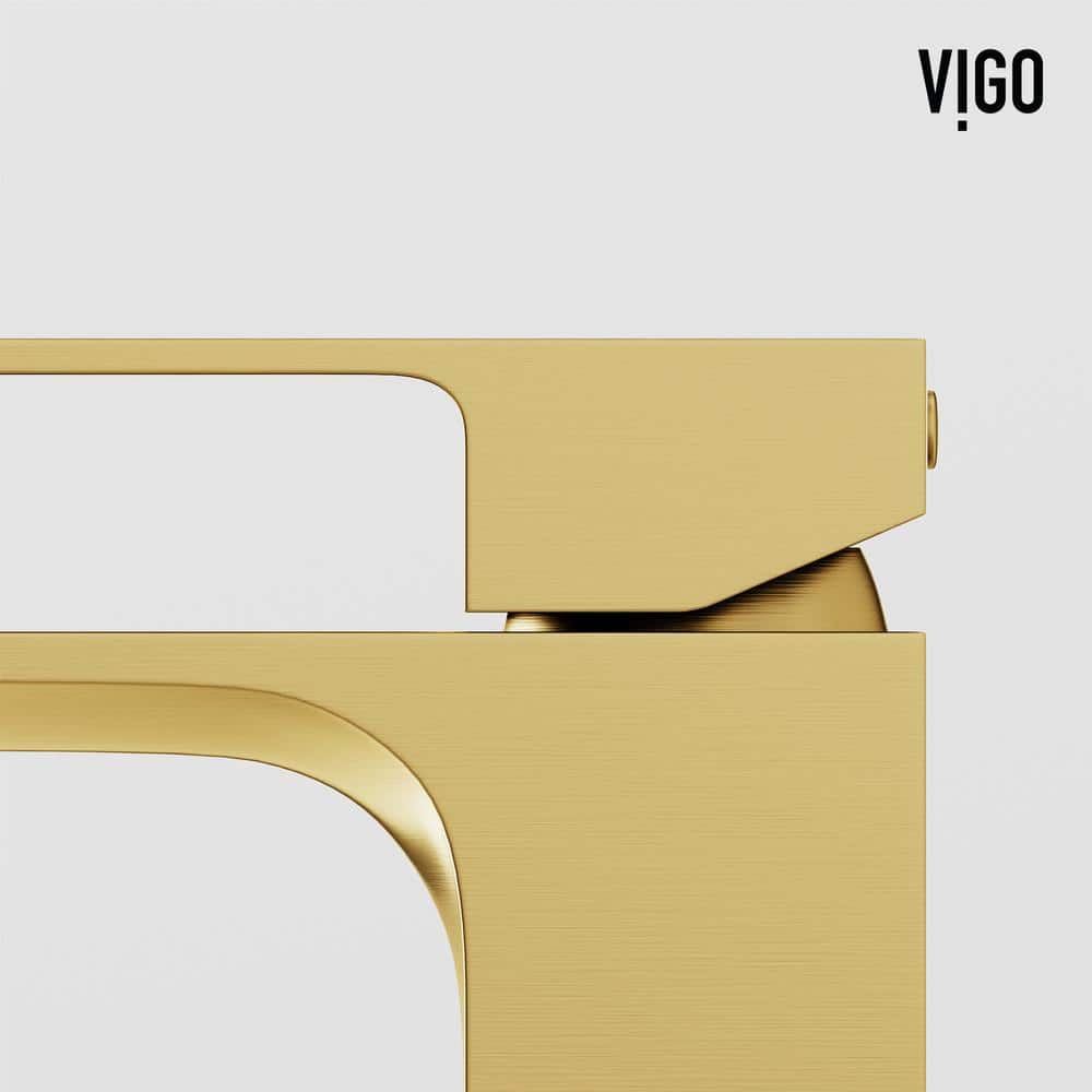 Dunn Matte Brushed Gold Single-Handle High-Spout Bathroom Faucet