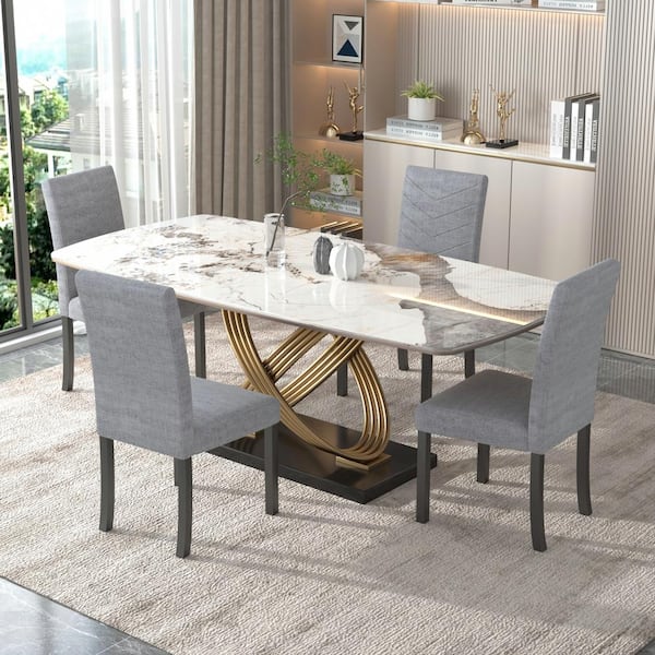 COLAMY Upholstered Parsons Dining Chairs Set Of 2/4/6, Fabric Dining Room Kitchen Side Chair With Nailhead Trim And Wood Legs Set Of 2 L Darkbrown