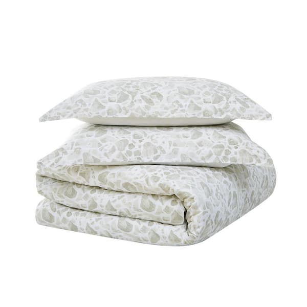 Brooklyn Loom Jasper 3-Piece Grey Cotton Full/Queen Comforter Set