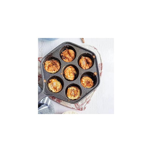 Cast Iron Takoyaki Griddle Pan, Nonstick Stuffed Pancake Maker for