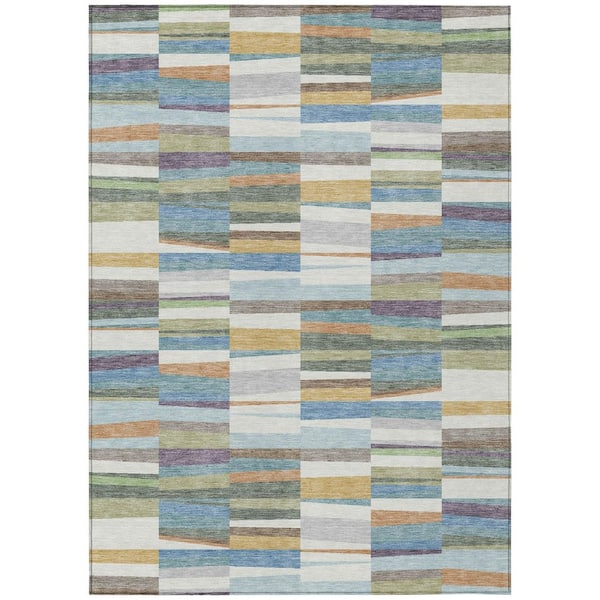 Chantille Machine Washable Indoor/Outdoor Abstract ACN2575 Blue 10 ft. x 14 ft. Area Rug