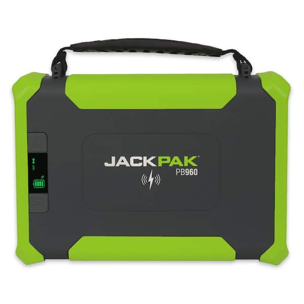 JACKPAK 96,000 mAh Capacity Water-Proof Portable Power Station, Wireless Charging, Pass Through Charging, Solar Panel Connection