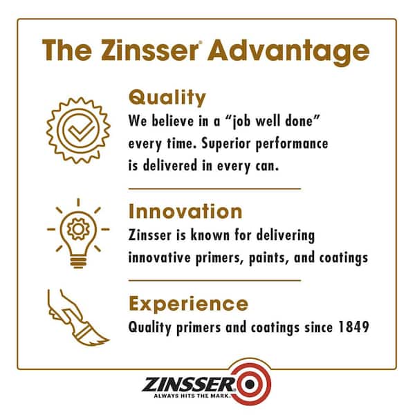 Zinsser - Cover Stain 1 Gallon White Low VOC Classic Oil Based Interior/Exterior Primer and Sealer (2-Pack)