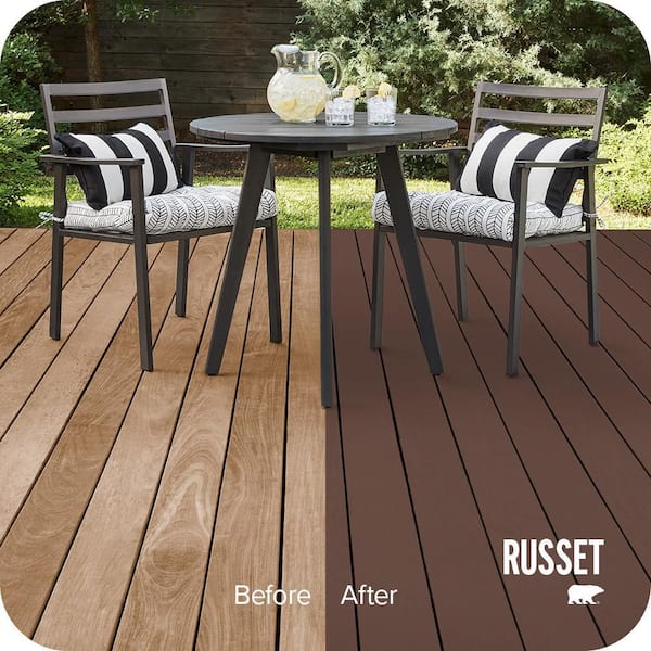 1 Gal. #SC-117 Russet Solid Color Waterproofing Exterior Wood Stain