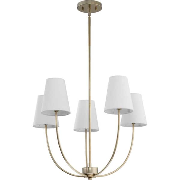 Avec 26.125 in. 5-Light Champagne Bronze Contemporary Chandelier