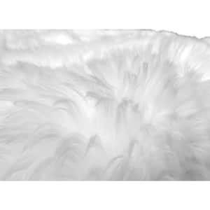 White 3 ft. x 5 ft. Luxuriously Soft and Eco Friendly Faux Fur Area Rug