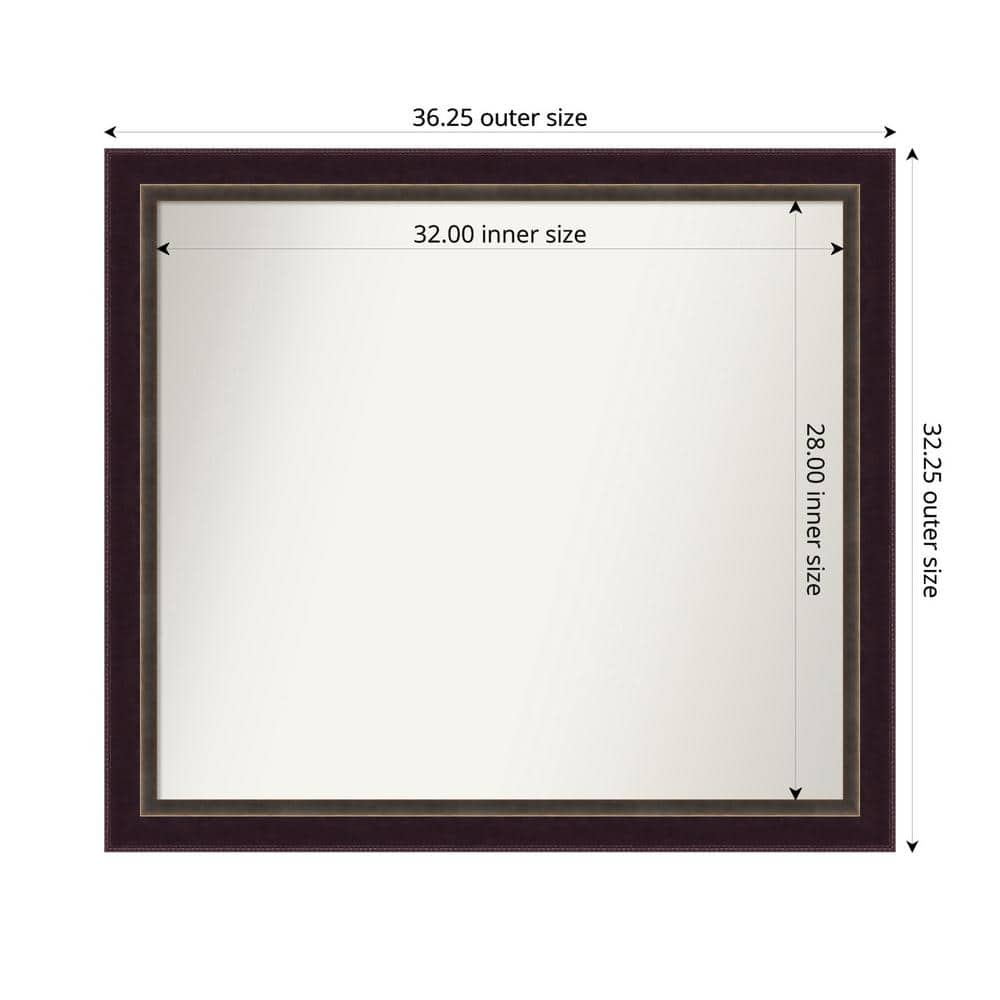 Signore Bronze 36.25 in. x 32.25 in. Custom Non-Beveled Wood Framed Bathroom Vanity Wall Mirror price history on PriceWatchPro