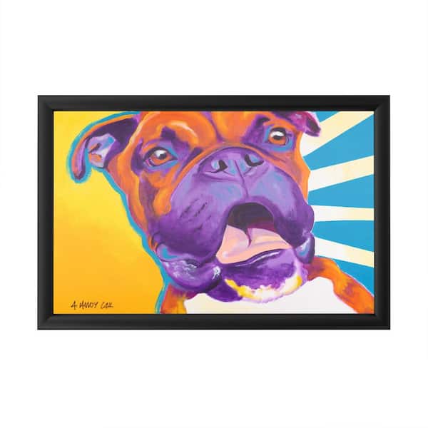 Trademark Fine Art "Chance" by DawgArt Framed with LED Light Animal Wall Art 16 in. x 24 in.