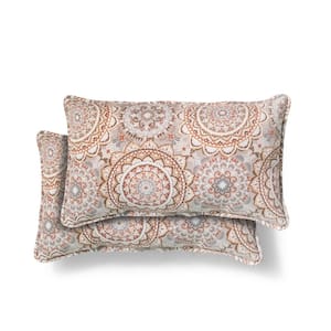 20 in. x 12 in. Patnos Small Riverbed Outdoor Lumbar Pillow (2 Pack)